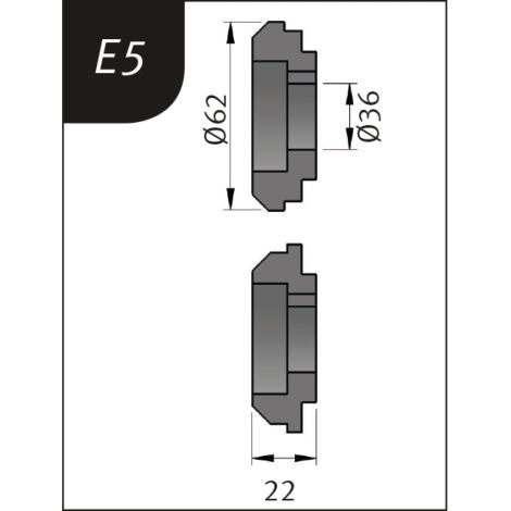 Rolki gnące Ø 62 x 26 x 22 mm do giętarki SBM 140-12 i 140-12 E Metallkraft typ E5